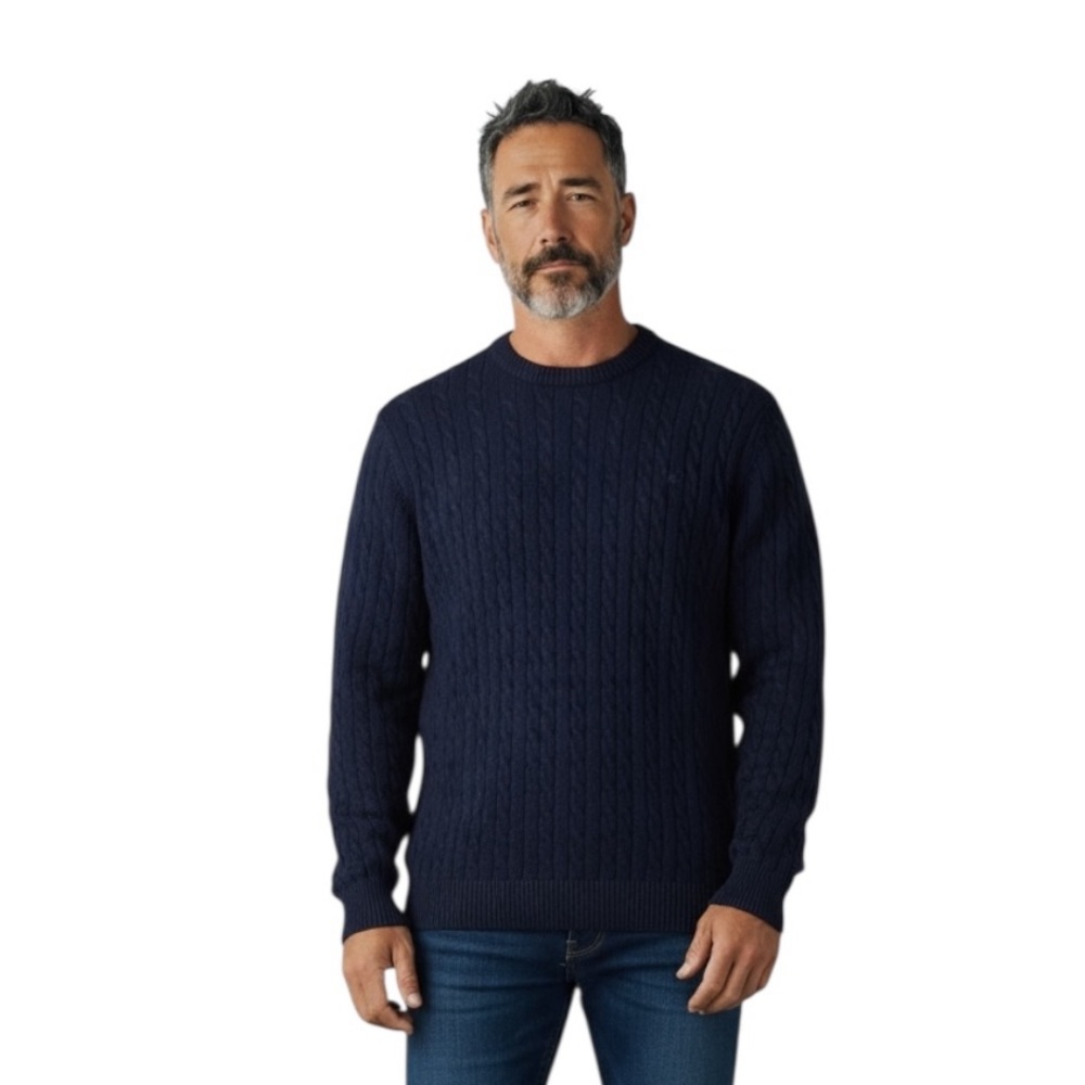 Vineyard Vines Cable Knit Pullover Preppy Classic Nautical Sweater